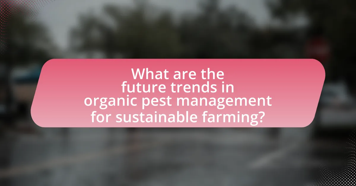 What are the future trends in organic pest management for sustainable farming?